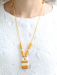 Colar Pingente com Brinco - Amarelo Ouro